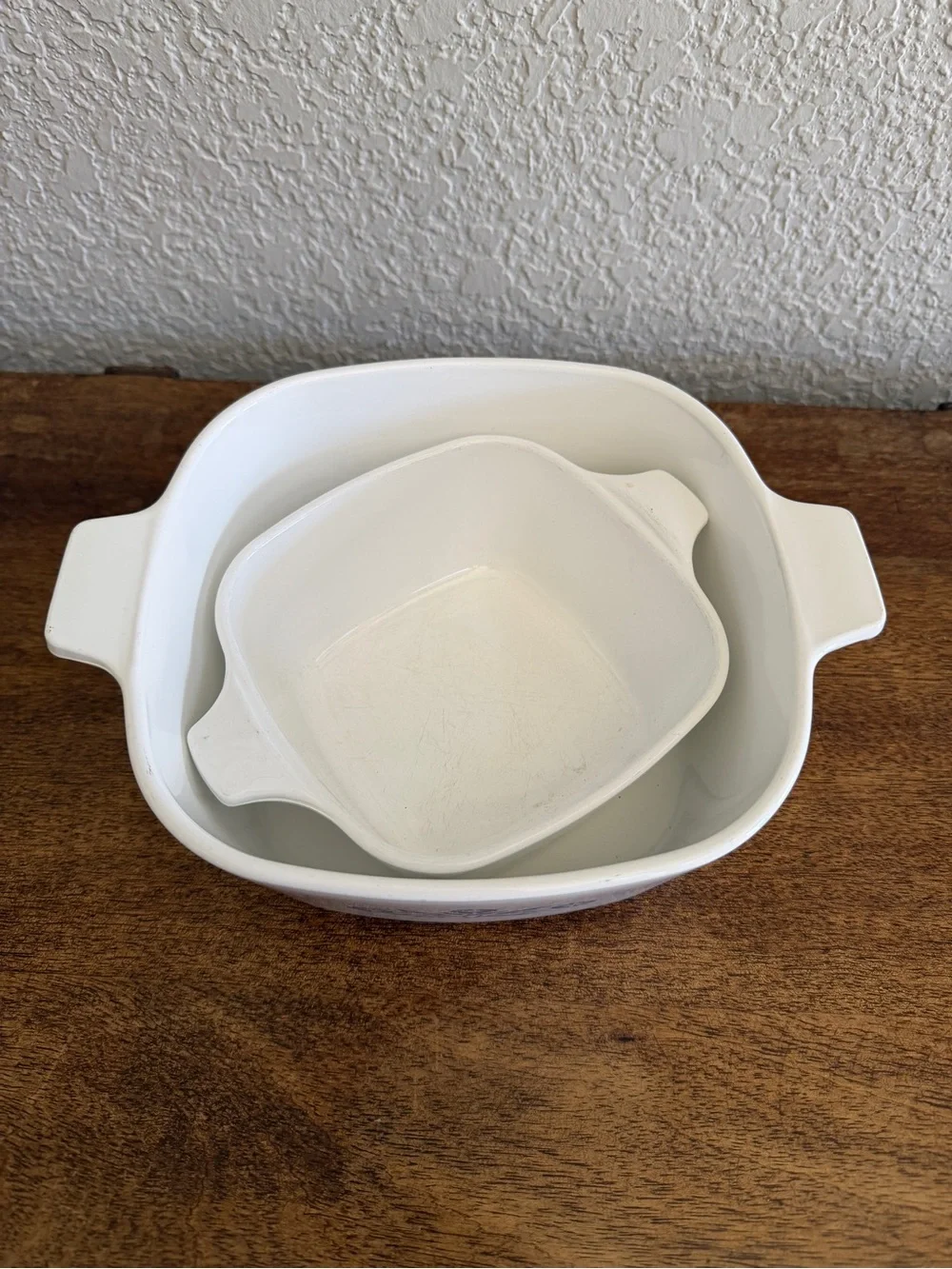 Vintage Corning Ware Lot Of 2 Square Dishes Blue Cornflower P-1 3/4B, P-43B Lid
